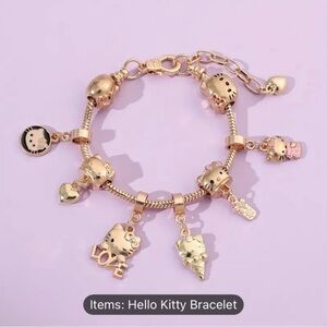 Hello Kitty Gold Charm Bracelet